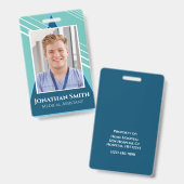 Anpassbare 2-seitige Mitarbeiter-ID-Markierung Bla Ausweis (Vorder- & Rückseite)