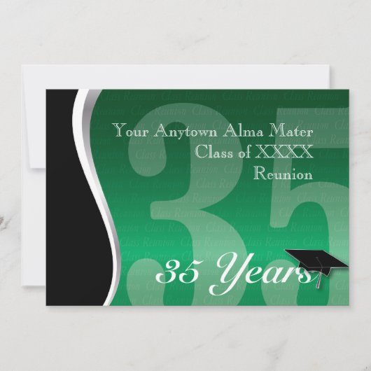 Anpassbare 35-Jahres-Wiedersehen Einladung (Vorderseite)