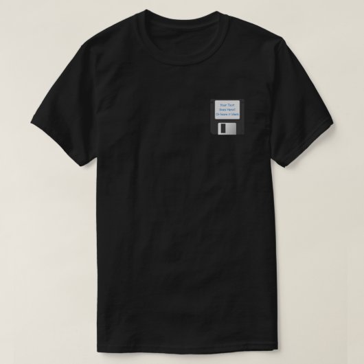Anpassbare 3,5"-Diskette T-Shirt (Design vorne)