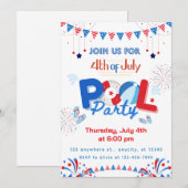 Anpassbare 4. Juli-Party Einladung (Vorne/Hinten)