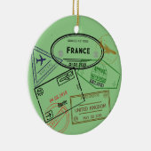 Anpassbare 4-Passport-Briefmarke Keramik Ornament (Rechts)