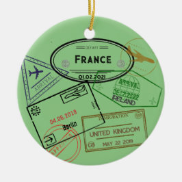 Anpassbare 4-Passport-Briefmarke Keramik Ornament
