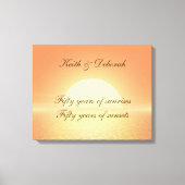 Anpassbare 50. Goldene Jahreszeit Leinwanddruck (Vorderseite)