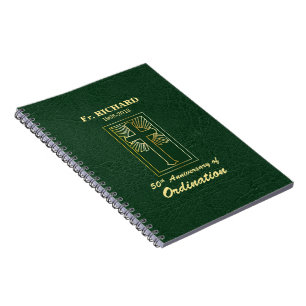 Anpassbare 50. Jahrestag der Ordination Green Notizblock