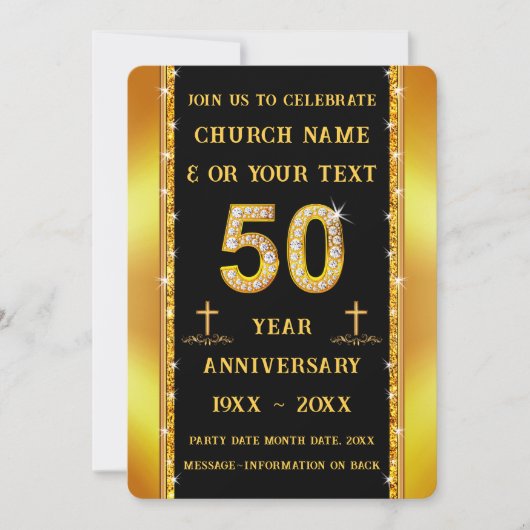 Anpassbare, 50. Kirchenfeier, Einladungen (Vorderseite)