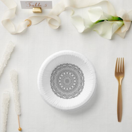 Anpassbare 7-Zoll-Papierbox für Ereignisse Pappteller (Hochzeit)