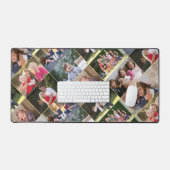 Anpassbare 9-Foto Collage Monogram Zuhause Office Schreibtischunterlage (Tastatur & Maus)