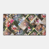 Anpassbare 9-Foto Collage Monogram Zuhause Office Schreibtischunterlage (Vorderseite)