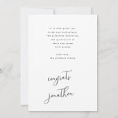 Anpassbare Abschluss Foto Grad Graduate Ankündigung (Rückseite)