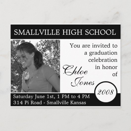 Anpassbare Abschluss-Karte für Foto/Farben Einladungspostkarte (Vorderseite)