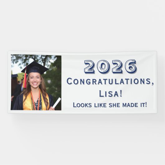 Anpassbare Abschlussfeier Banner (Horizontal)