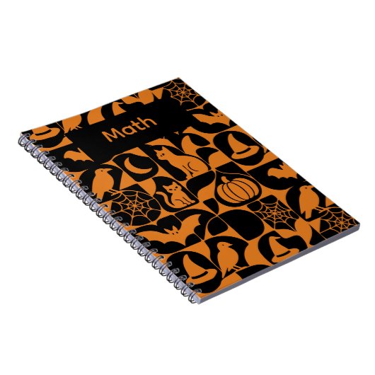 Anpassbare Abstrakte Halloween-Gestaltung Notizblock (Rechte Seite)