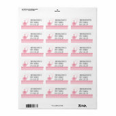 Anpassbare Adressetikett für die Dusche von Mädche (Vorne)