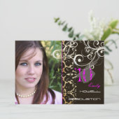 Anpassbare Akzent-Farbe, 2010 Abschlüsse Party Einladung (Stehend Vorderseite)