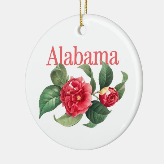 Anpassbare Alabama-Ornament mit Kamelien Keramik Ornament (Links)
