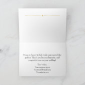 Anpassbare Änderungen der Hochzeitssägen Dankeskarte (Innenseite)