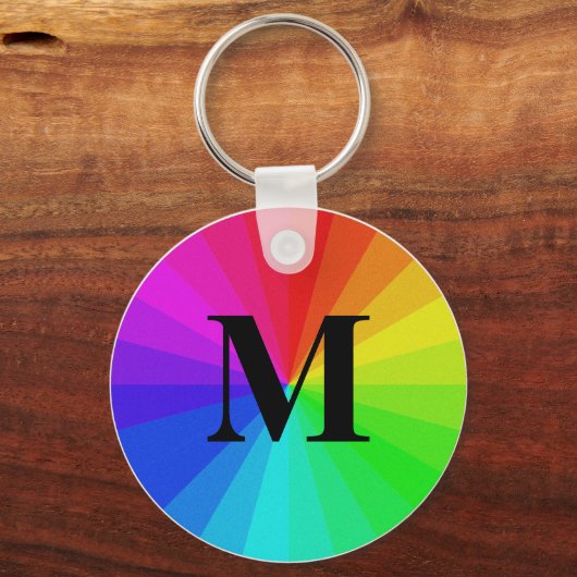 Anpassbare Anfangsfarbrad Schlüsselanhänger (Vorderseite)