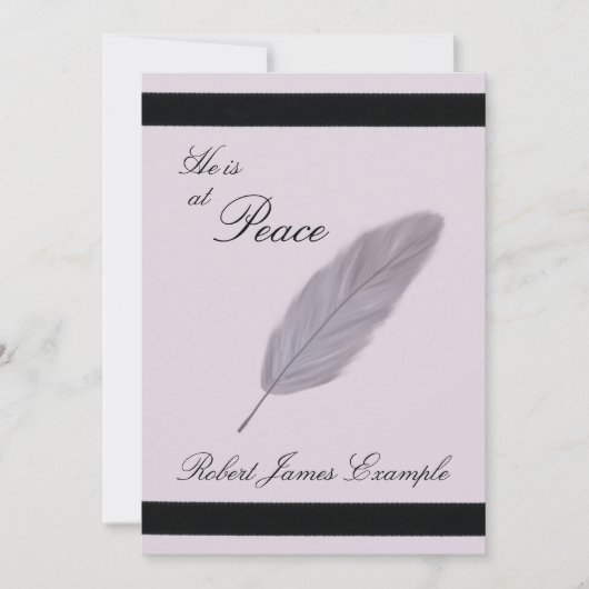 Anpassbare Ankündigung des Todes (Feather) (Vorderseite)