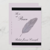 Anpassbare Ankündigung des Todes (Feather) (Vorne/Hinten)