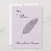 Anpassbare Ankündigung des Todes (Feather) (Vorderseite)