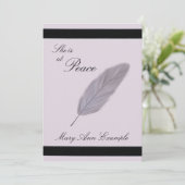 Anpassbare Ankündigung des Todes (Feather) (Stehend Vorderseite)