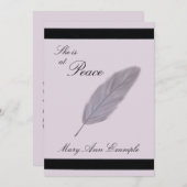 Anpassbare Ankündigung des Todes (Feather) (Vorne/Hinten)