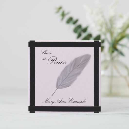 Anpassbare Ankündigung von Tod/Abgang (Stehend Vorderseite)