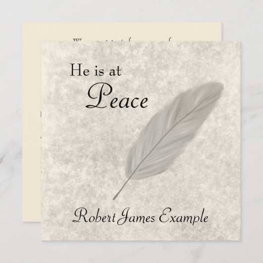 Anpassbare Ankündigung von Tod/Abgang (Vorne/Hinten)