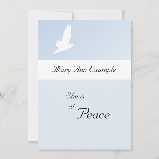 Anpassbare Ankündigung von Tod/Abgang (Vorderseite)