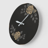 Anpassbare Anordnung der Blumen - Elegantes Design Große Wanduhr (Winkel)