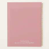 Anpassbare Apple Blossom Spiralplaner Planer (Rückseite)