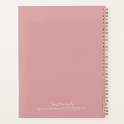 Anpassbare Apple Blossom Spiralplaner Planer (Rückseite)