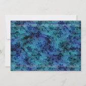 Anpassbare Aqua Blue Hochzeit Einladung (Rückseite)