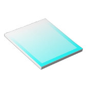 Anpassbare Aqua Cyan Ombre Notizblock (angewinkelt)