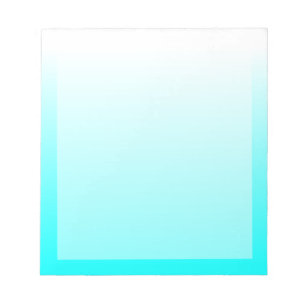 Anpassbare Aqua Cyan Ombre Notizblock