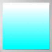 Anpassbare Aqua Ombre Poster (Vorne)