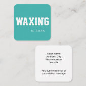 Anpassbare aquamarine Bearbeitung oder andere Beru Quadratische Visitenkarte (Vorne/Hinten)