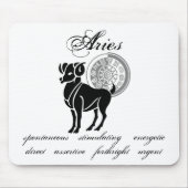Anpassbare Aries-Merkmale im griechischen Stil Zod Mousepad (Vorne)