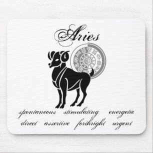 Anpassbare Aries-Merkmale im griechischen Stil Zod Mousepad