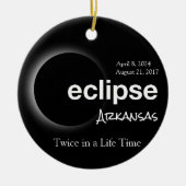 Anpassbare Arkansas Solar Eclipse 2017 2024 Keramik Ornament (Vorne)