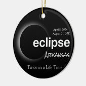 Anpassbare Arkansas Solar Eclipse 2017 2024 Keramik Ornament (Links)