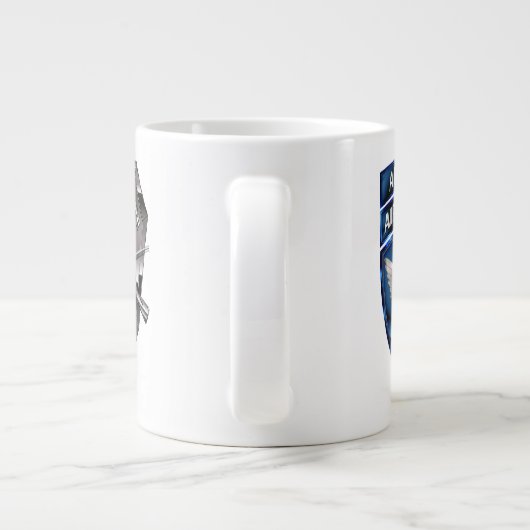 Anpassbare Arktis Im Flugzeug 20oz Jumbo-Tasse (Rückseite)