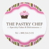 Anpassbare Aufkleber für die Backbäckerei (Vorderseite)