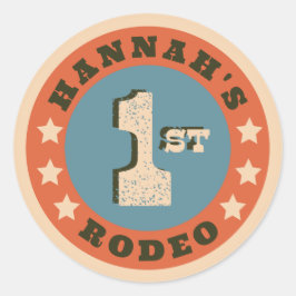 Anpassbare Aufkleber für die erste Rodeo