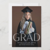 Anpassbare, ausgeblendete BOLD-GRAD-Foto-Klasse Ankündigung (Vorderseite)