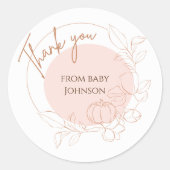 Anpassbare Babys mit Stickern Runder Aufkleber (Vorderseite)