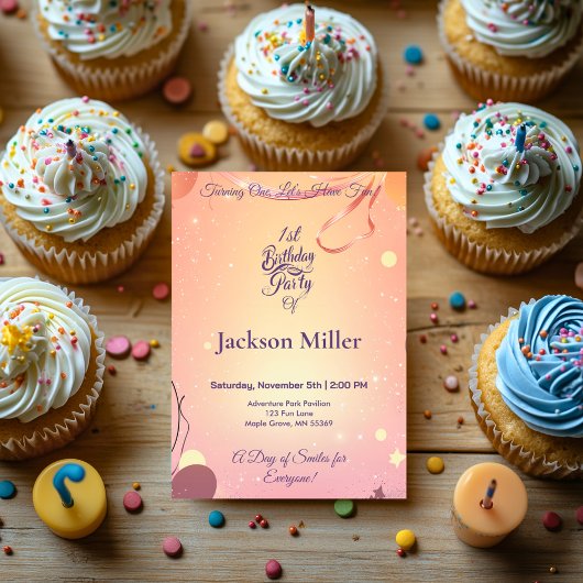 Anpassbare Ballon Geburtstag mit Adorable Puppy Einladung