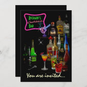 Anpassbare Bar Einladung (Vorne/Hinten)