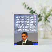 Anpassbare Barack Obama-Postkarte Postkarte (Stehend Vorderseite)