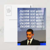Anpassbare Barack Obama-Postkarte Postkarte (Vorne/Hinten)